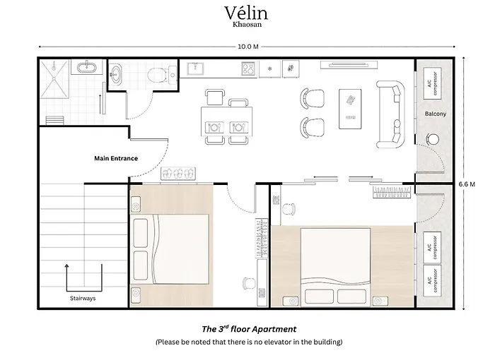 Velin Khaosan - 3rd Floor With 2bedrooms 公寓 *